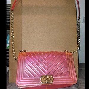 Jelly Pink Crossbody Purse